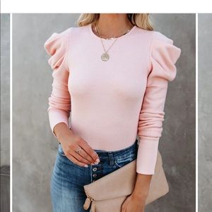 VICI AIR PUFF SLEEVE KNIT SWEATER